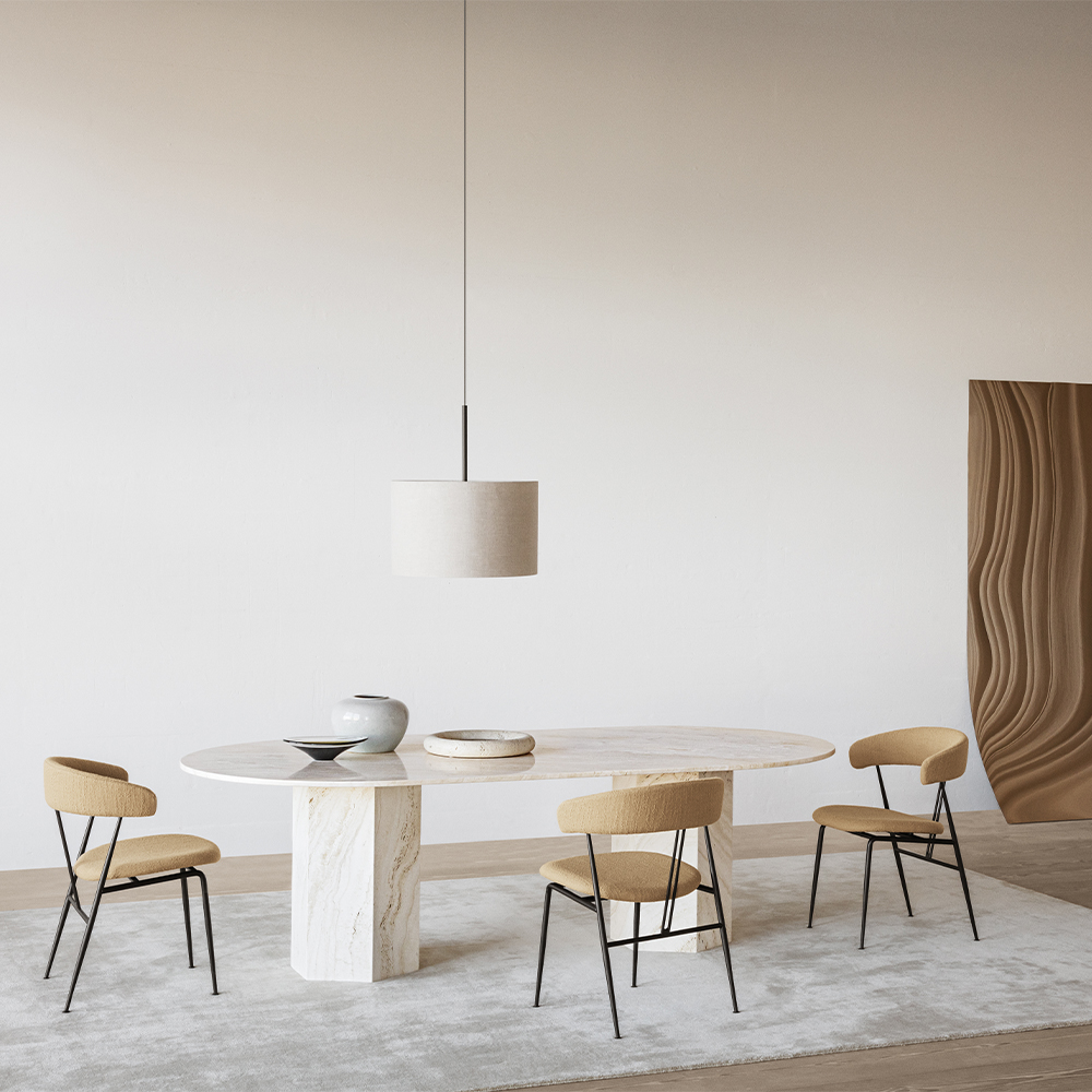 Gubi - Violin Dining Chair | Fully upholstered - Gubi