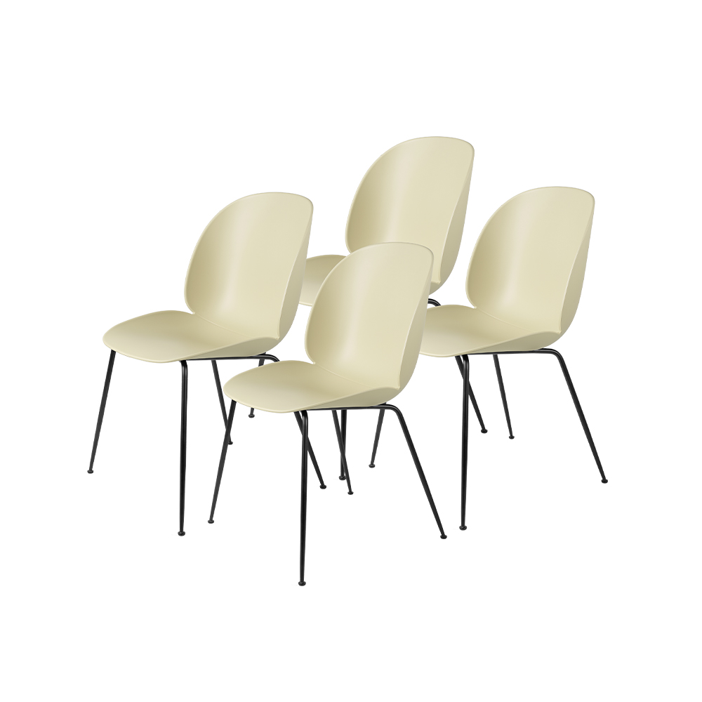 gubi  beetle dining chair unupholstered  black matt base