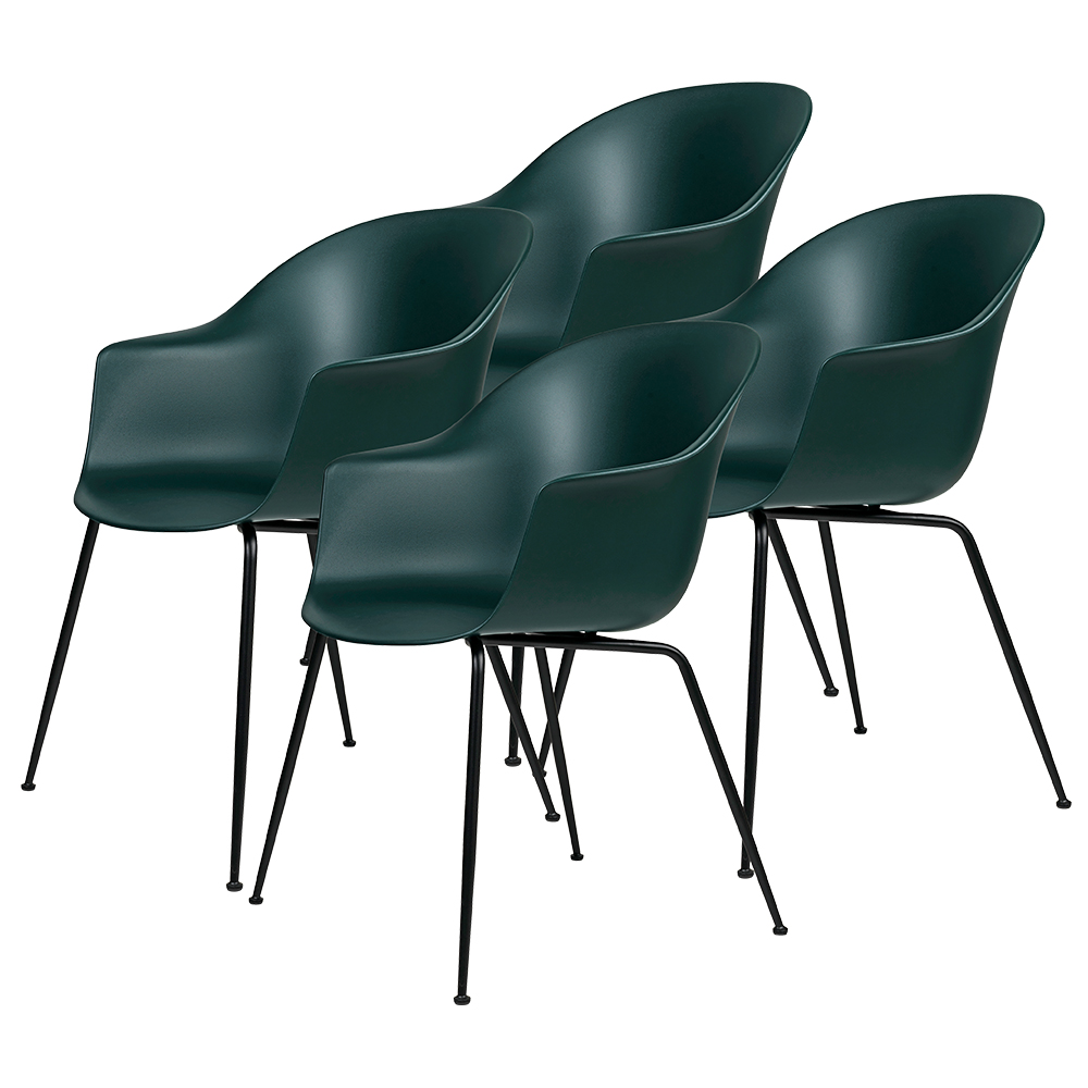 Gubi - Bat Dining Chair | Un-Upholstered | Conic, Black ... (1000 x 1000 Pixel)