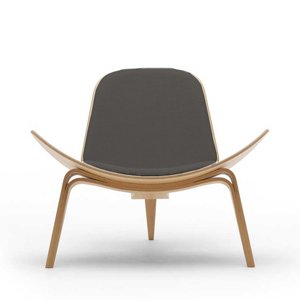 Carl Hansen & Søn CH07 skalstol | eg olie Clara 384 stof Carl Hansen & Søn CH07 skalstol | eg olie Clara 384 stof